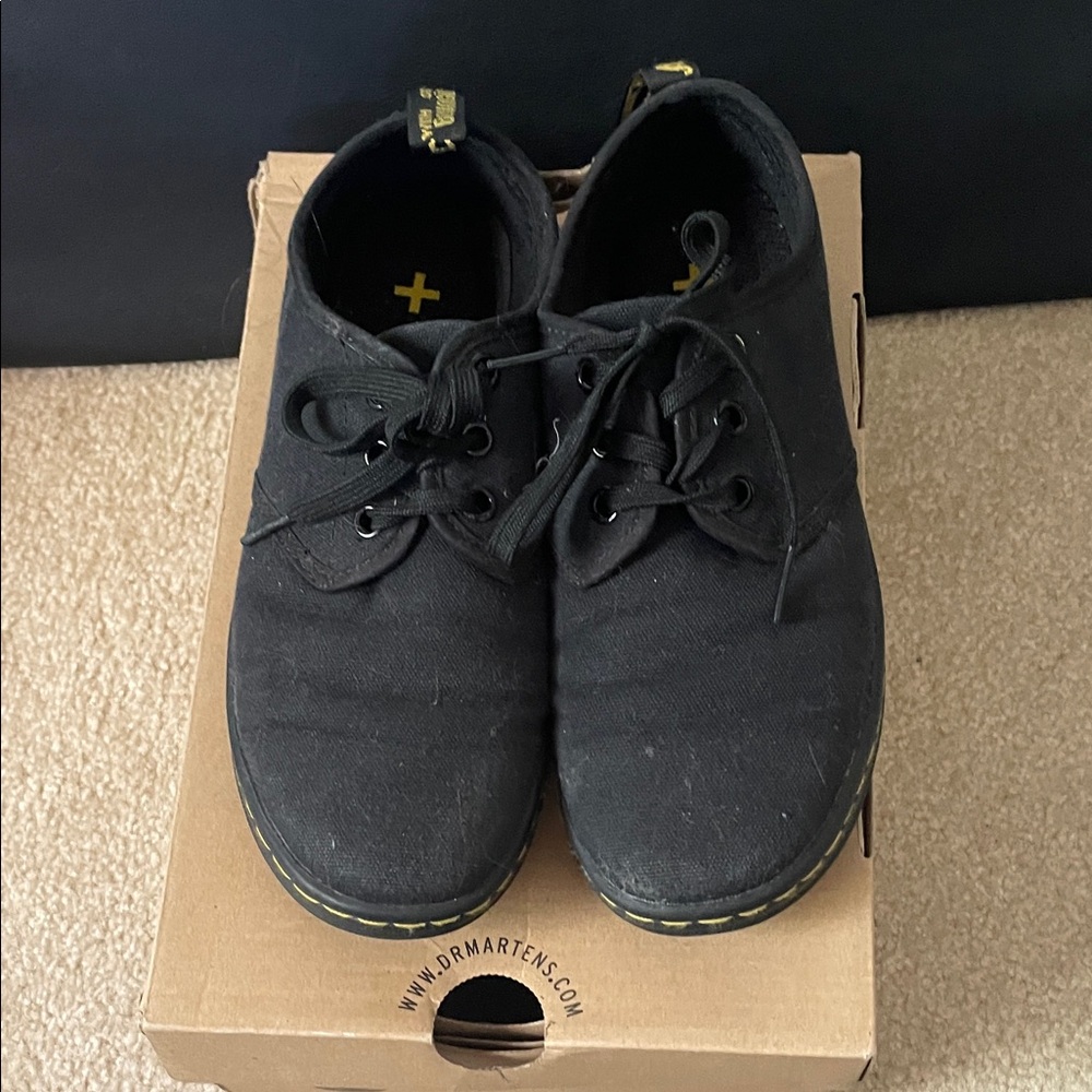 Dr. Martens Black Canvas Oxfords